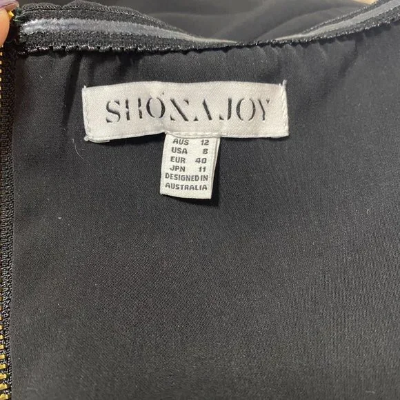 Shona Joy Black Strapless Draped Tulip Sweetheart Dress - Picture 10 of 11